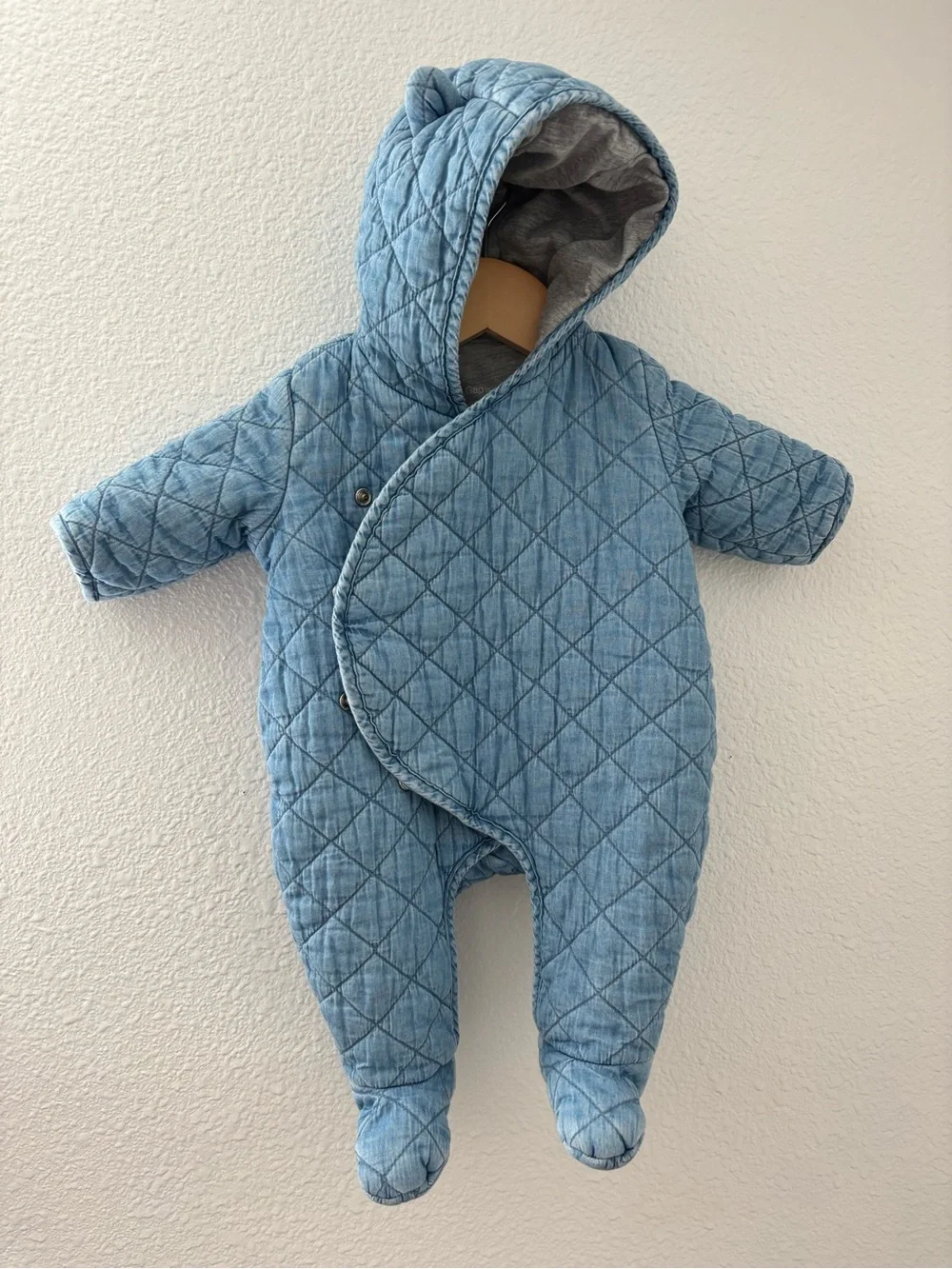 Bear Denim Quilted One Piece